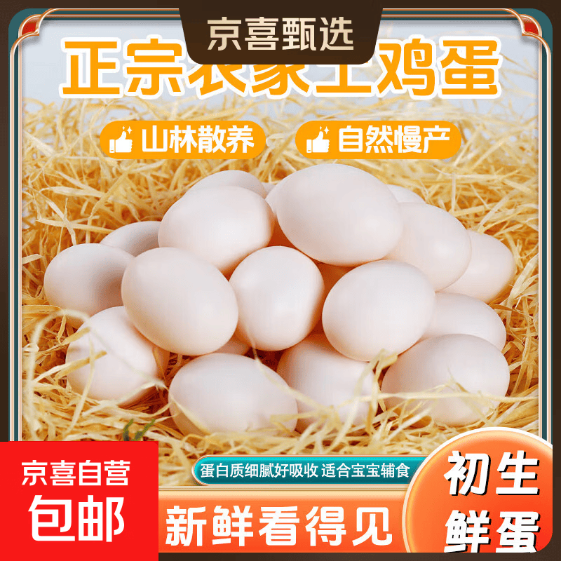 山林散养土鸡蛋10枚 5.99元 - 86线报