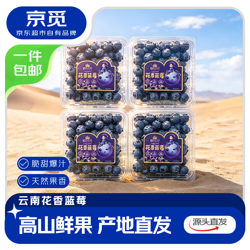 京觅云南蓝莓100g/4盒 39.88元 - 86线报