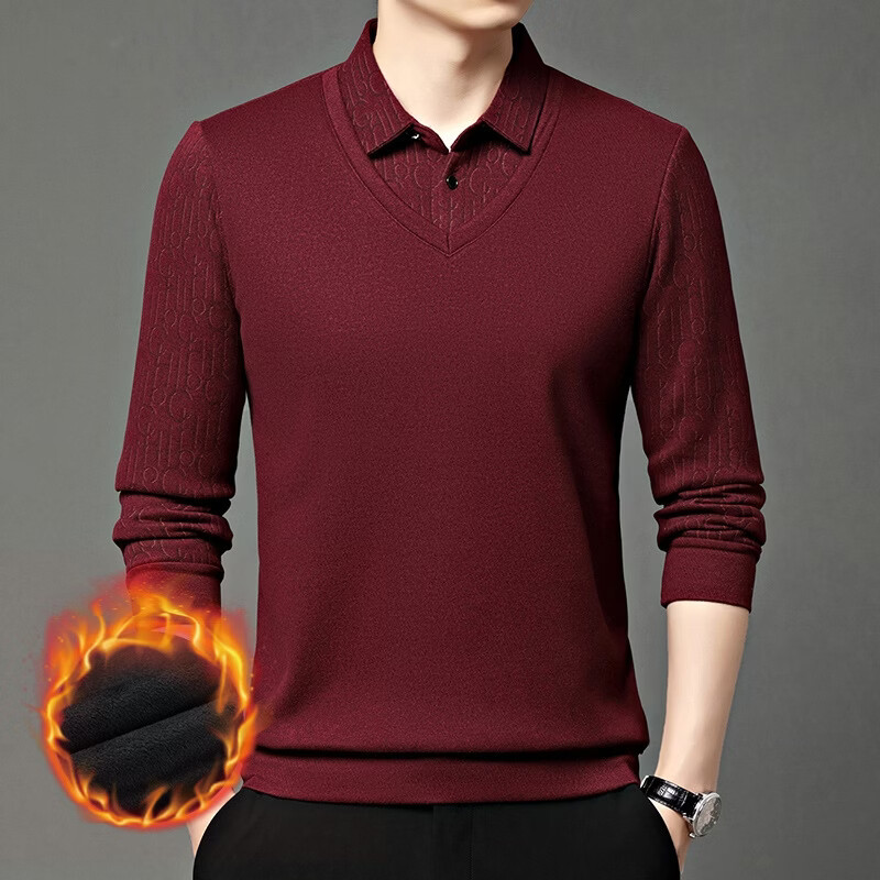 CronetKcnsy男士加绒假两件POLO衫4XL 59.99元 - 86线报