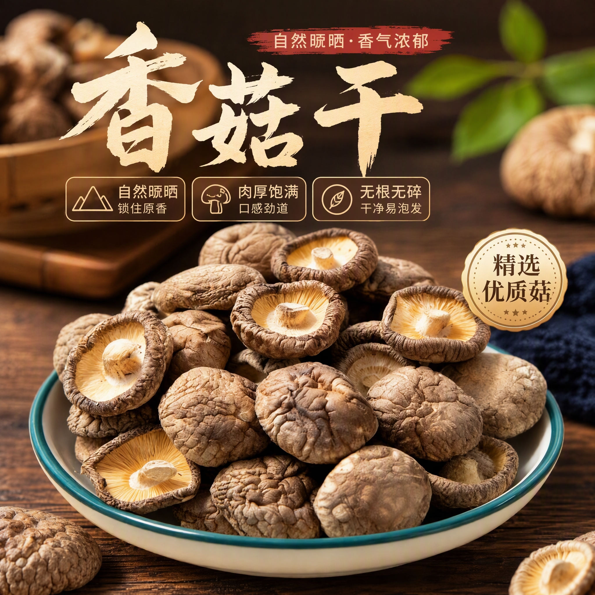菌裕香菇西峡厚肉冬菇250g 15.9元 - 线报酷