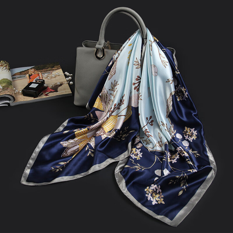 达芬奇密码新款欧美风缎面大方巾长巾 拍1件19.5元 - 折送网