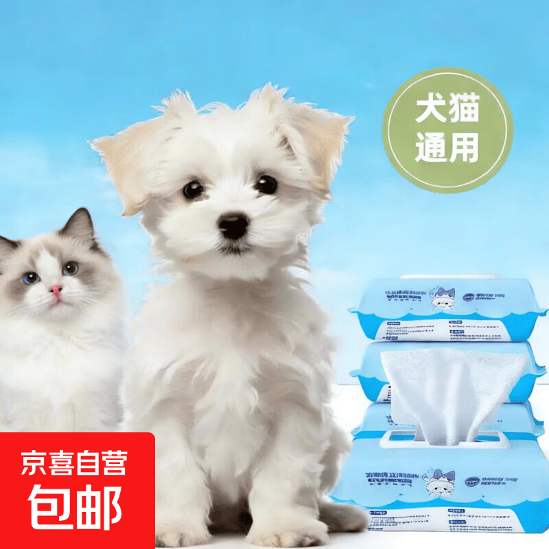 宠物免洗湿巾60抽*5包 4.9元 - 线报酷
