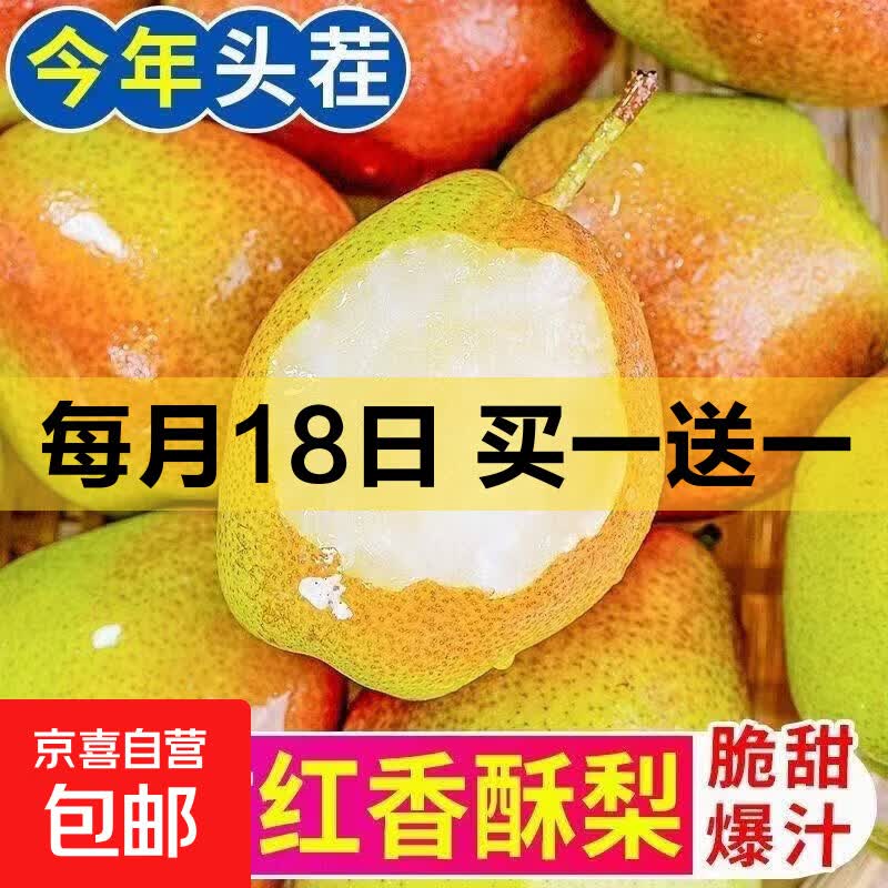 【自营包邮】2026现摘新梨红香酥梨水果生鲜礼盒香梨礼物特产带箱2斤净重1.6-1.8斤 - 86线报