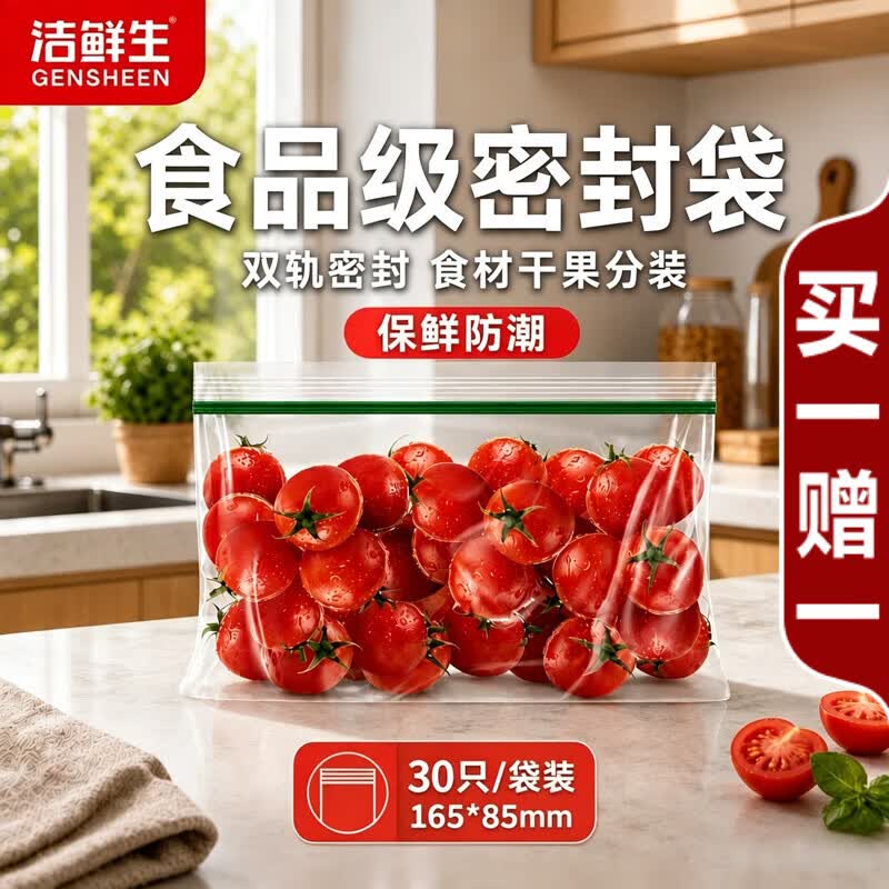 洁鲜生食品密封袋60只 5.8元 - 86线报