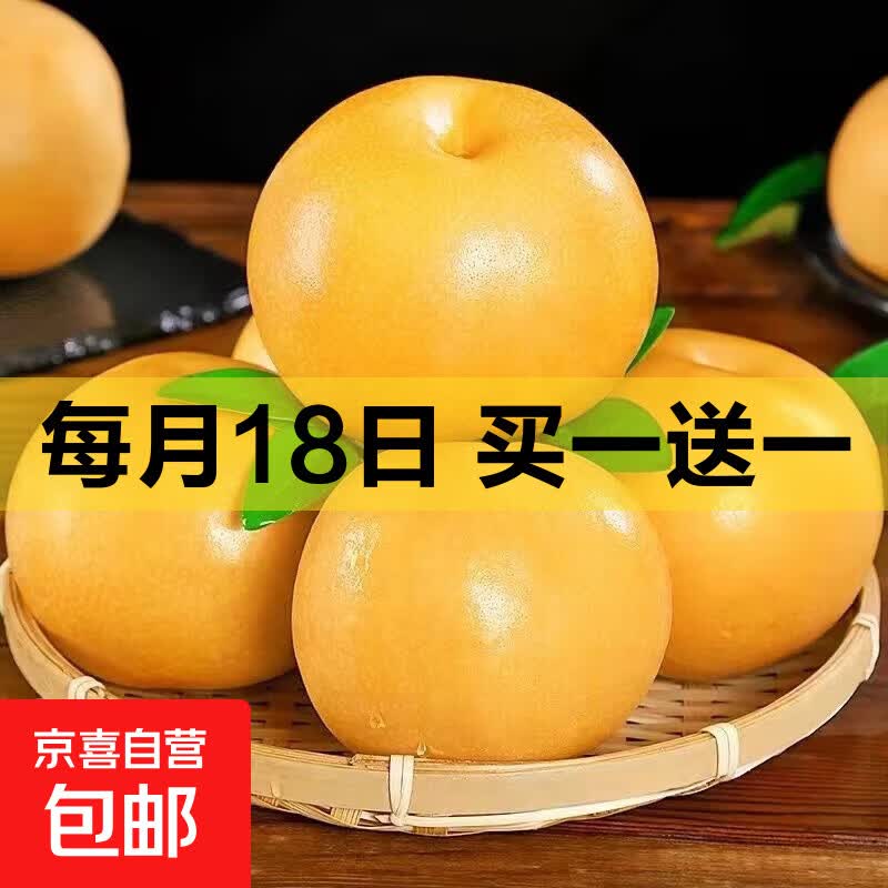 京喜加正宗河北秋月梨羊脂秋月梨莱阳梨带箱2.5斤特惠装单果200-250g买一送一净重4.2斤 - 美泡泡 京喜加正宗河北秋月梨羊脂秋月梨莱阳梨带箱2.5斤特惠装单果200-250g买一送一净重4.2斤 - 美泡泡