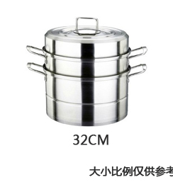 
                                        顺发（SHUNFA）304不锈钢致享复底二层多用蒸锅24CM-34CM  电磁炉通用 不锈钢色 34CM                