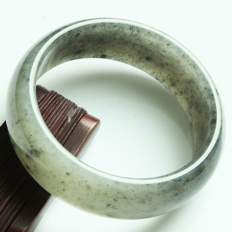 碧华轩 天然和田青花如意手镯(附鉴定证书)