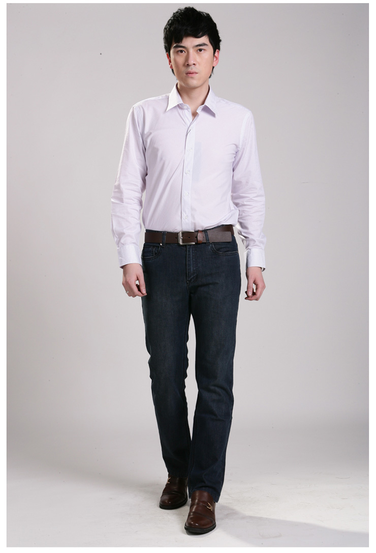 牛头牌(newto)2012秋冬新款男装商务正装条纹衬衫n0229008 紫色 xl