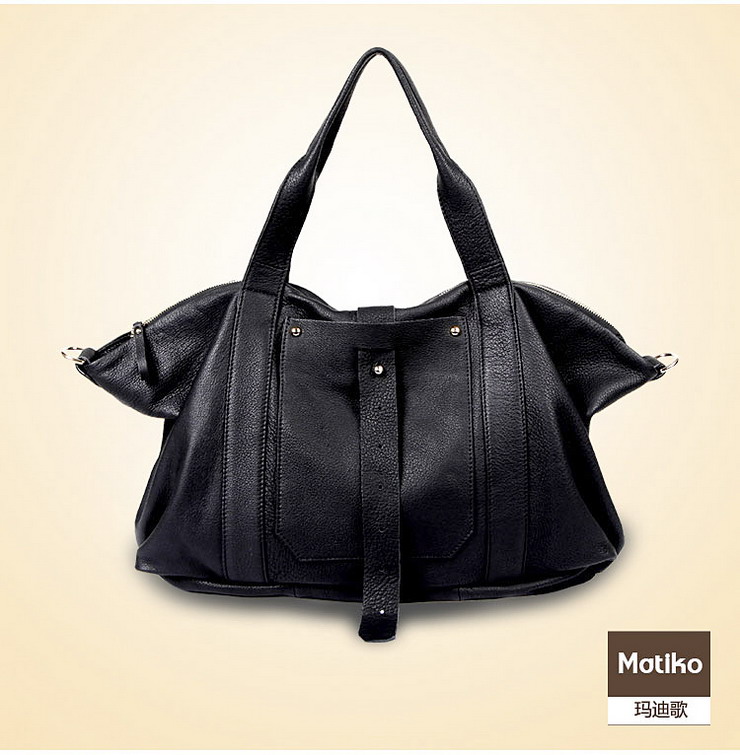 玛迪歌matiko2012年新款欧美休闲真皮羊皮超大容量单肩斜挎包md0072
