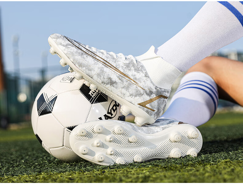 高帮足球鞋男碎胶透气成人运动青少年球鞋儿童足球鞋碎胶鞋小学生大童