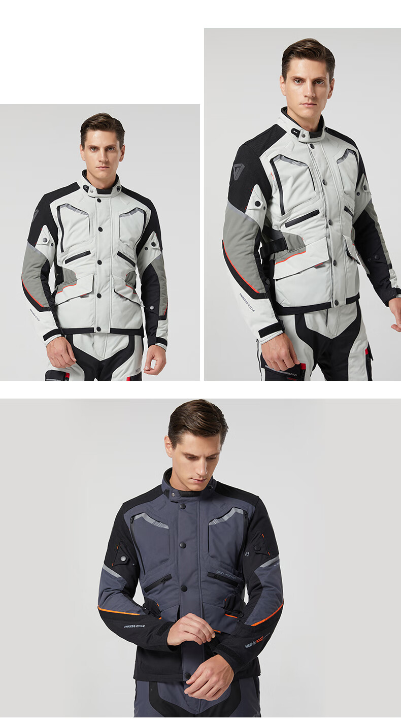nerve涅夫金旅冬季摩托车骑行服三层可拆男女四季通用防水保暖防风