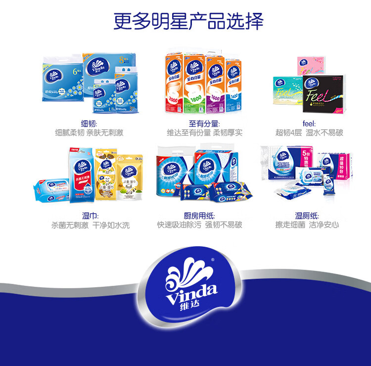 38381-维达拼购 无芯卷纸实芯卷纸手纸厕纸卫生纸巾 超韧4层78克10卷30卷多规格提装整箱装 10卷体验装-详情图