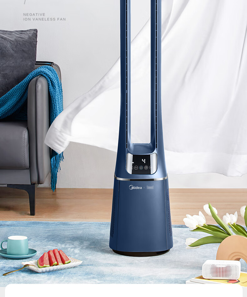 美的midea无叶风扇电风扇塔扇智能语音变频节能家用安静净化空气无扇
