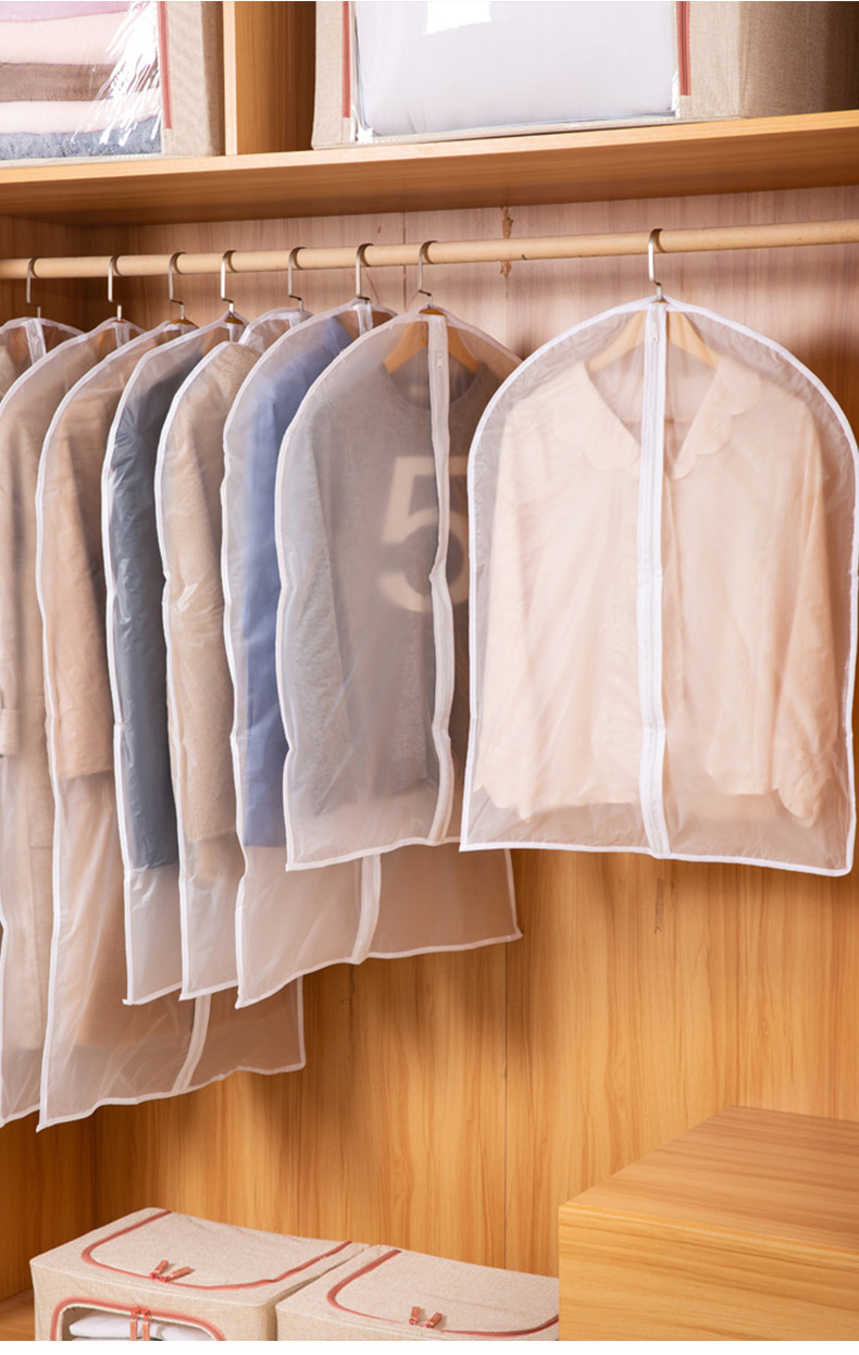 衣服防尘罩挂衣袋西服防尘袋挂式家用透明小号10个装短款的