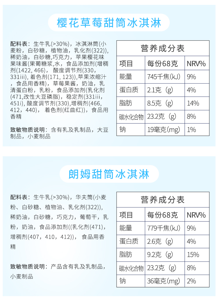 八喜配料表图片