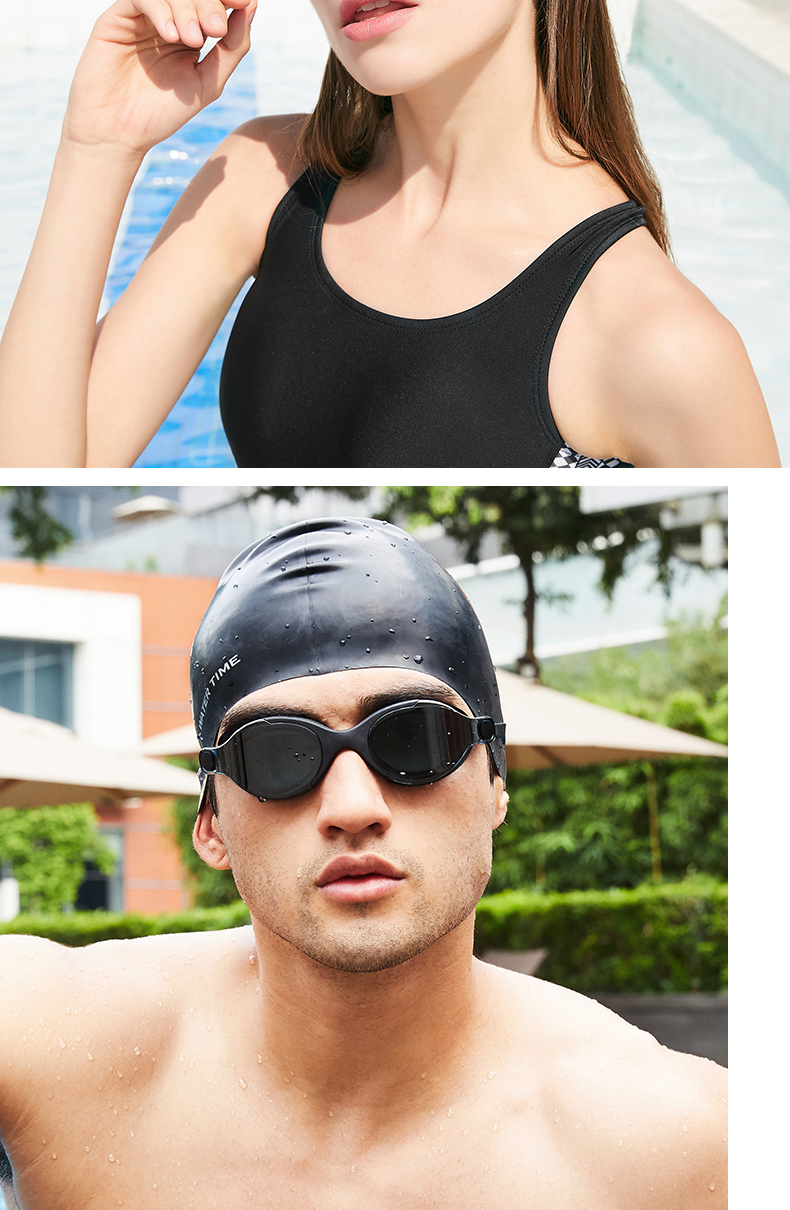 watertime泳镜近视防雾女男游泳镜近视成人大框高清带度数防水游泳