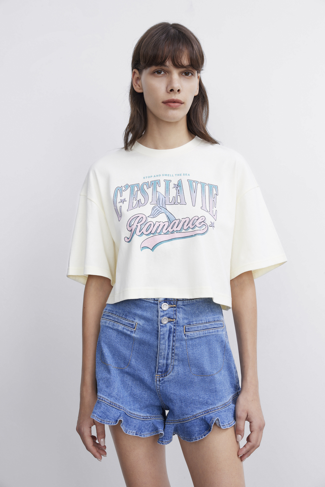 ur2022春夏新品女装美式休闲渐变字母印花短袖t恤wl22r4mn2002深灰l