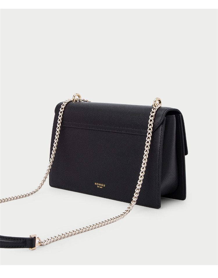 【红谷红谷女士单肩手拎斜挎包】红谷女士包包牛皮包链条单肩包气质斜