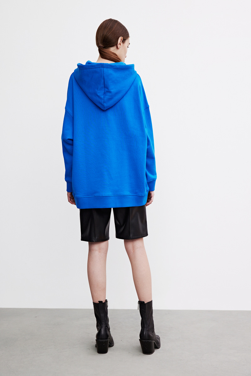 ur2021春季新品女装趣味卡通连帽宽松休闲落肩袖卫衣wj04s4oe2000