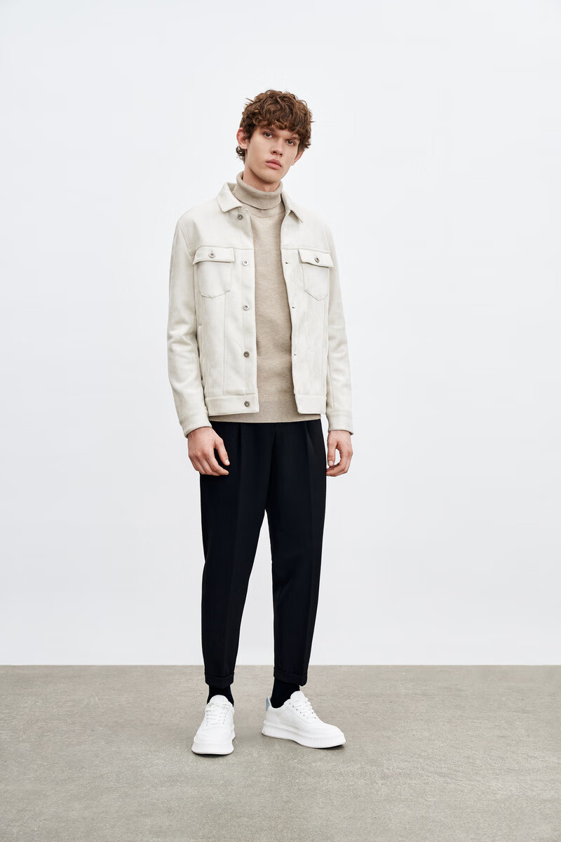 ur2021秋冬新品男装韩系潮流工装风口袋排扣夹克外套mf37r1ee2000卡其