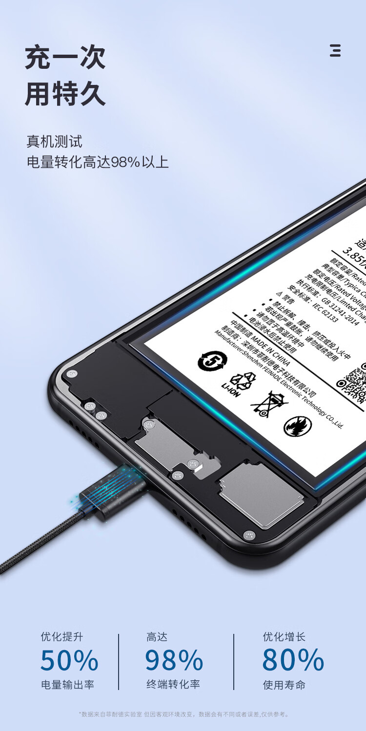 菲耐德 红米k30pro电池手机大容量更换通用于换redmi k三零pro变焦版