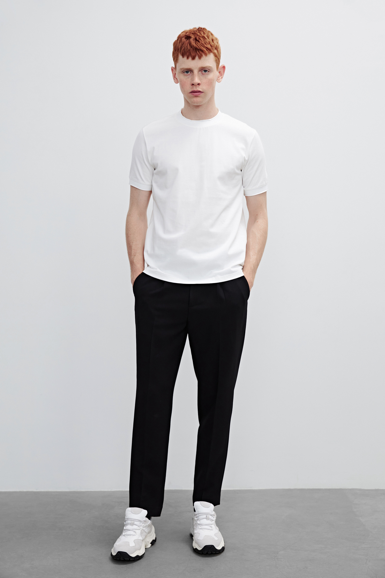 ur2021夏季新品男装简约休闲罗纹领合身版型t恤mf12r4mt2000 正黑 s