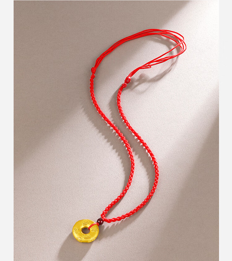 【周六福黄金吊坠】周六福珠宝 足金3d硬金黄金吊坠男女款 福音 福字