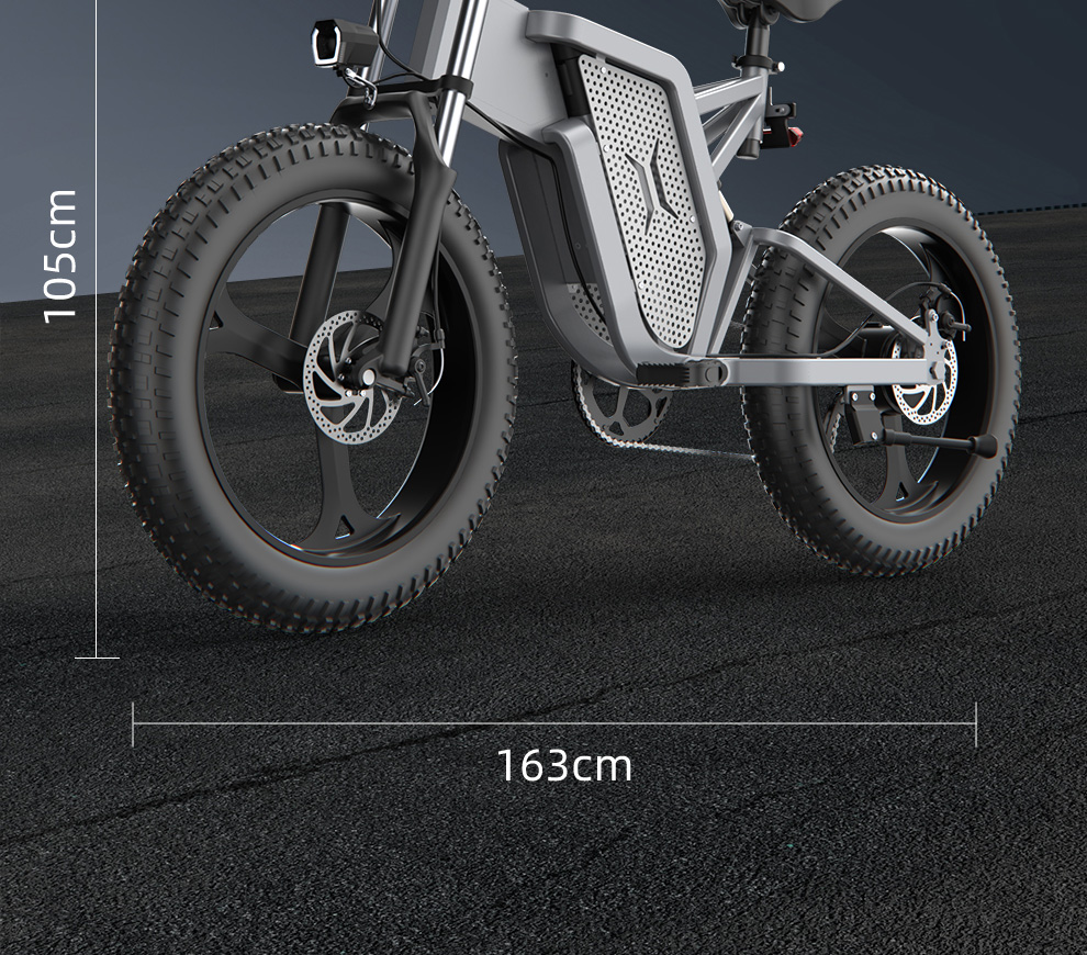 德国品质行迹20寸电动自行车锂电池7档变速电瓶车沙滩越野雪地车成人