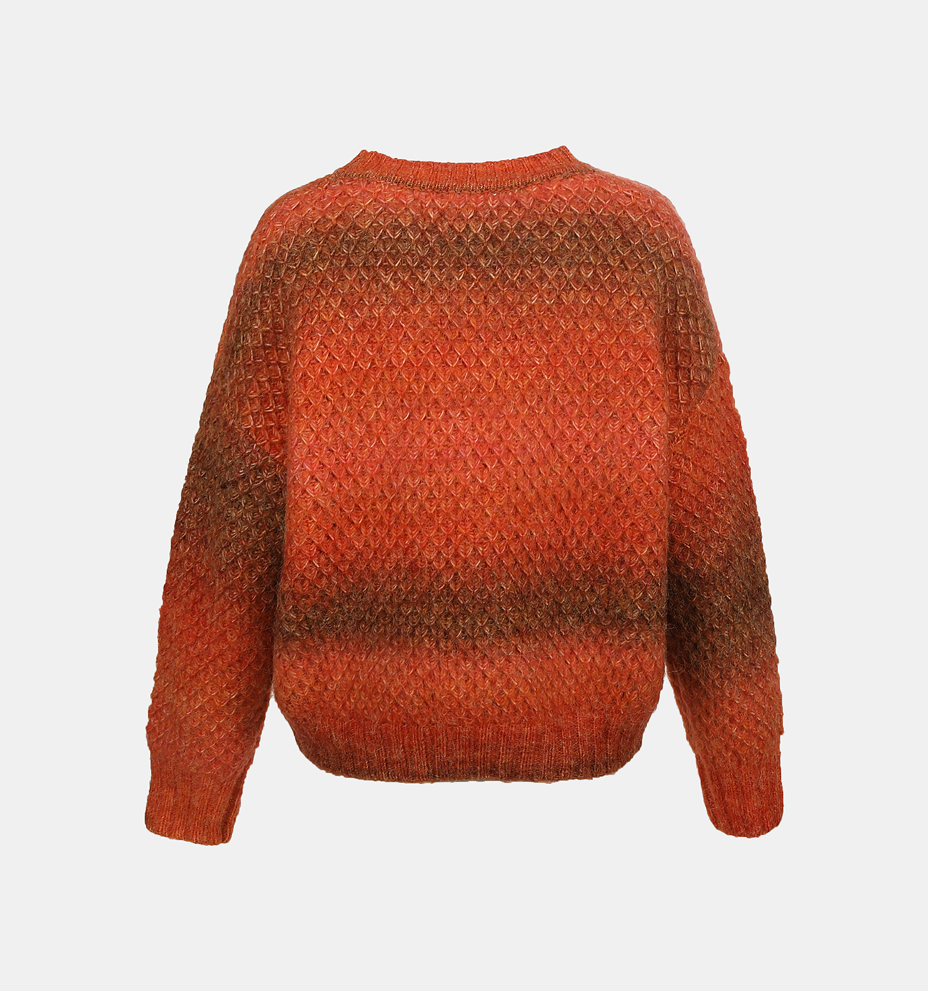 ur冬季青春复古女装圆领渐变纹理毛衣针织衫yl37s9bn2006 橙色 s