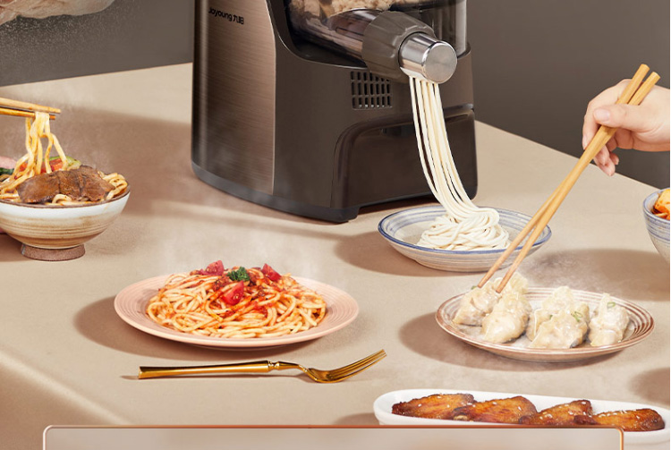 九阳(joyoung)面条机和面机全自动家用多模头压面机jyn-l12 金色