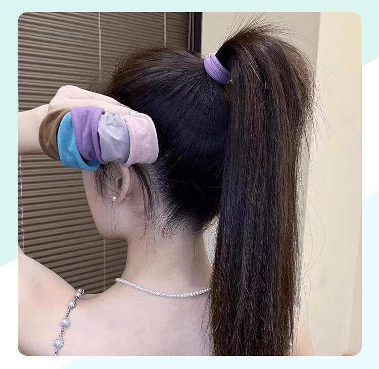 CHIMERA 20-Piece Set, Wide Non-Seam High Ponytail Hair Ties, Highly Elastic Soft Hair Bands for Wome 2