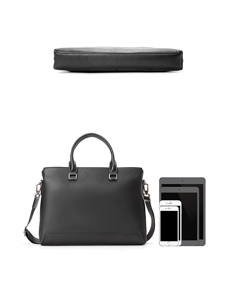 Aokang Men's Business Briefcase, Top-Grain Leather, Handheld Laptop Shoulder Crossbody Bag, Birthday Gift for Husband 13