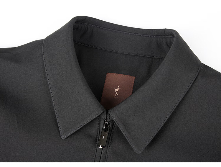 TRIES Men's Jacket, Lightweight Business Casual Embroidered, Spring And Autumn New Arrival, Turn-Down Collar, Structured Solid Color Jacket, Outerwear 8
