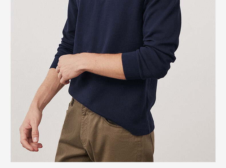 Navigare Men's Long-Sleeve Polo Shirt with Collar, Combed Long-Staple Cotton, Skin-Friendly Casual POLO Shirt 1335024503 2XL 17