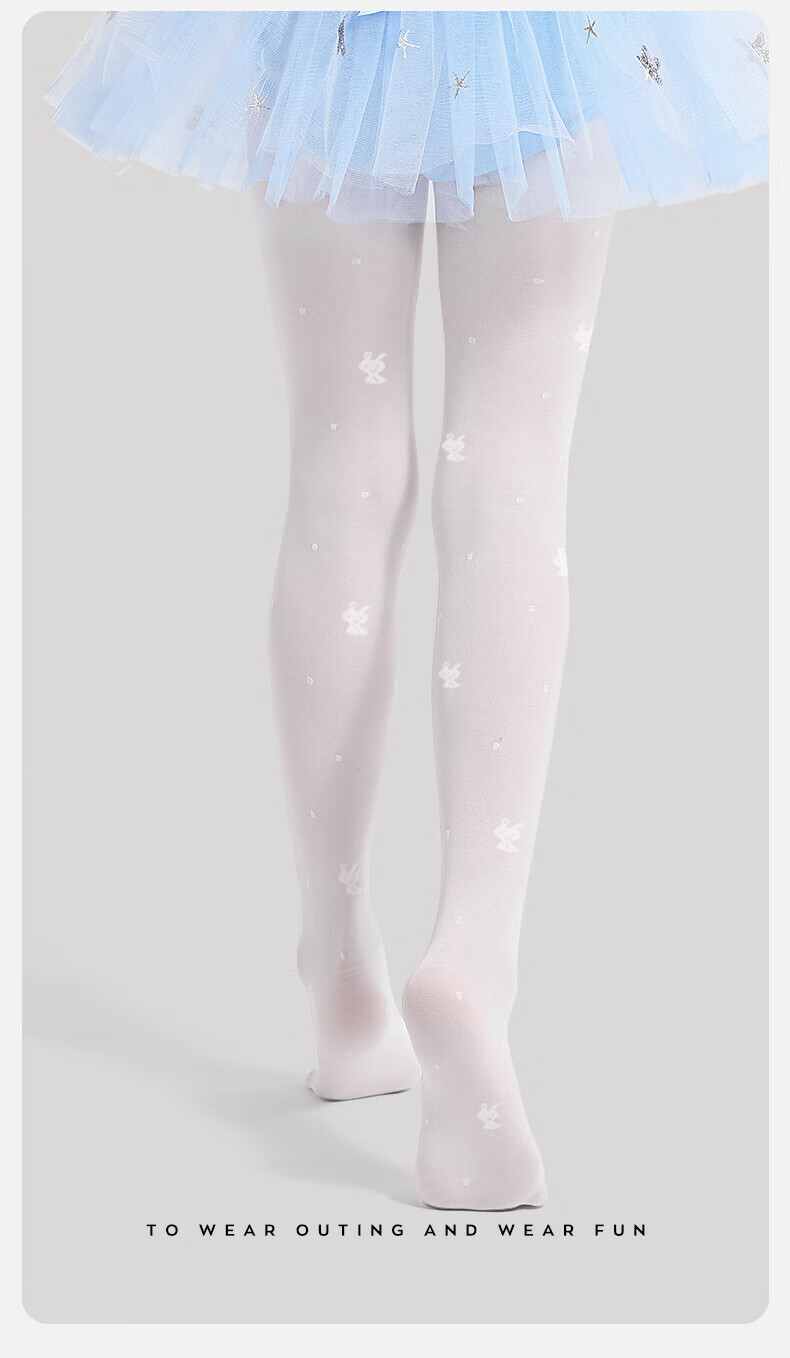 Barbie Children's Tights, Summer Thin Style, Girls' White Stockings, Ultra-Thin Base Socks, Breathable Base Pants, Girls' Thigh-High Socks 5