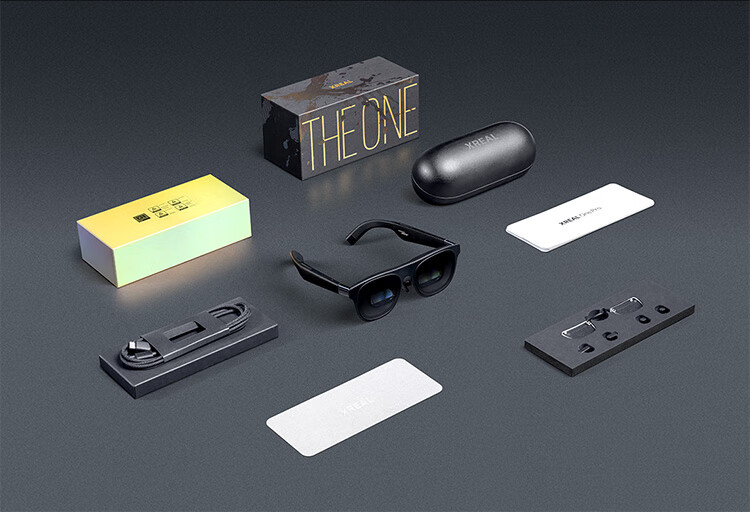 XREAL One Pro Smart AR Glasses with 5.56" Portable Screen, 57° FOV, Self-Developed X1 Chip, Native 3DoF Hovering, Movie-Watching Glasses Not VRAI Translation Glasses, L Size 35