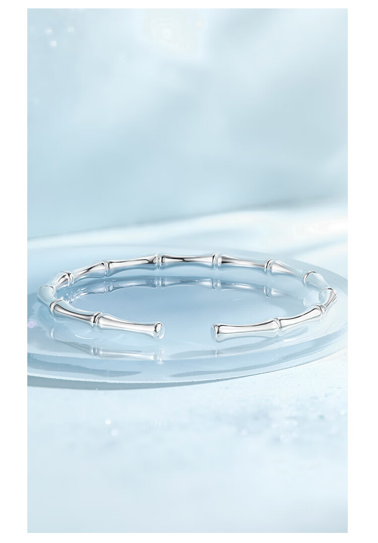 ZLF Bamboo Joint Silver Bracelet Women S999 Pure Silver Birthday Gift D1011308 Openable Christmas Gift 4