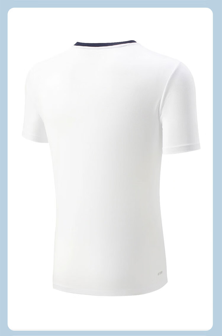 LI-NING Badminton Apparel Set Standard White/Black Club Series Short Sleeve T-Shirt and Shorts AATV041-2 XL 2