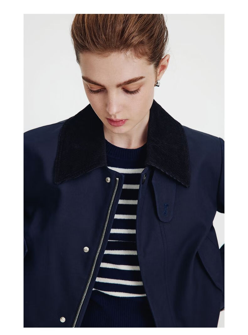 Navy Sail Italy Women's Short Workwear Trench Coat Full Cotton Barn Style Jacket 2331505501 White M 10