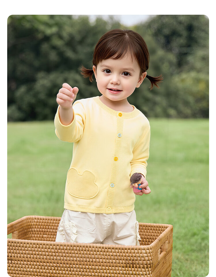 Balabala Kids Sweater Children's Knitwear Boys Girls 2026 New Spring Autumn Soft Skin-friendly Cardigan Pullover 12