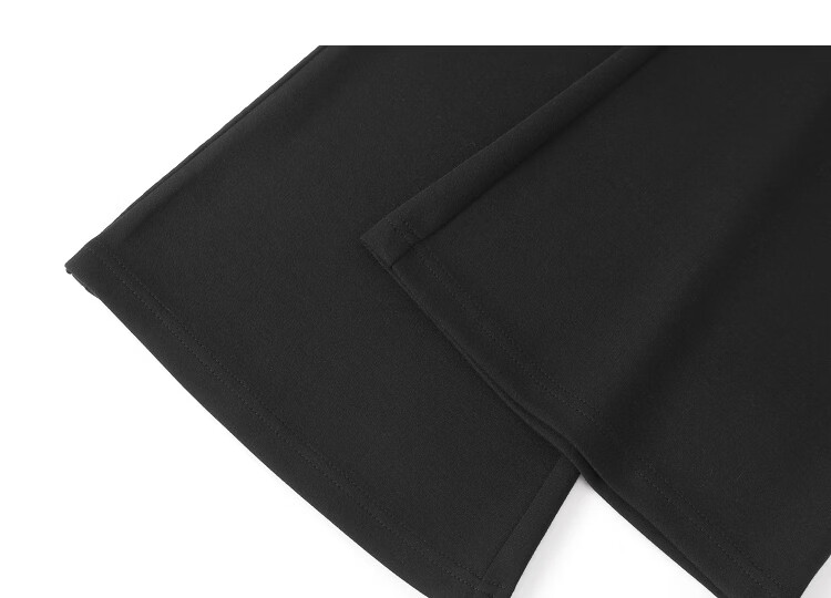 Demana Sandwashed Air Layer Spring Elastic Drawstring High Waist Flared Casual Pants for Petite Women 12
