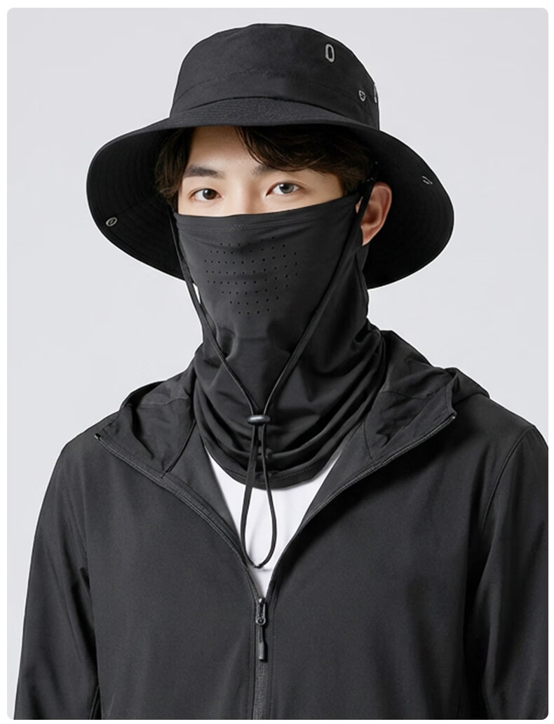 CARTELO Men's Sun Protection Hat Summer Outdoor UV Protection Breathable Mountaineering Fisherman Hat with Face Cover for Women 14