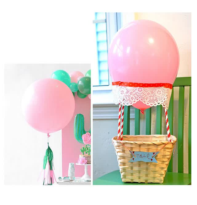 Jingtang 36-Inch Large Balloon, Colorful Thickened, for Baby's First Birthday Decoration, Outdoor Use, Xiaohongshu Photo Props, 5 Pieces 10
