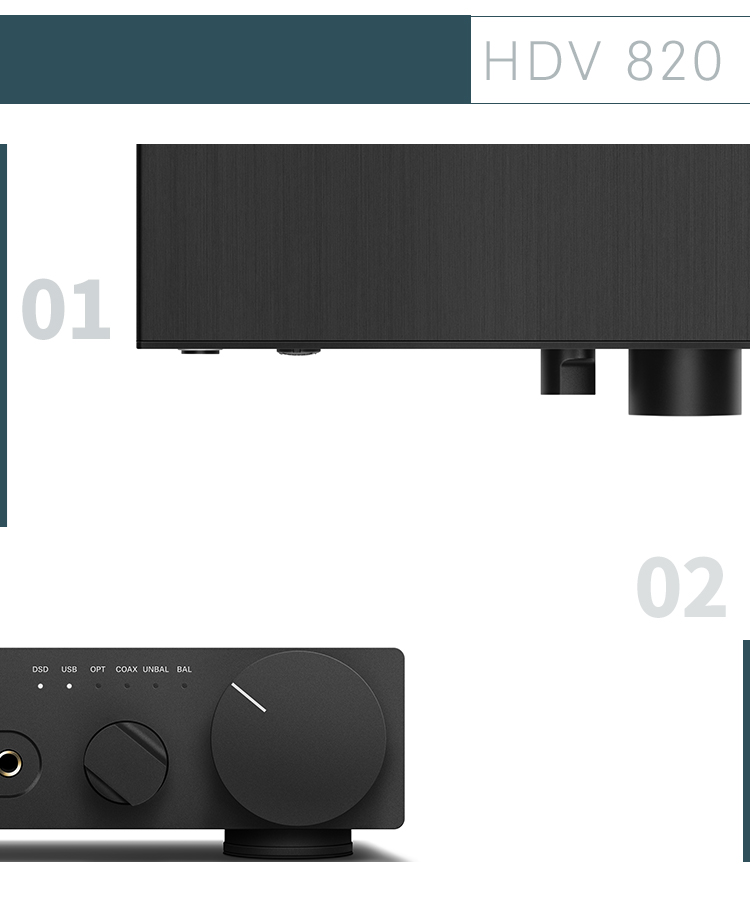 Sennheiser HDV820 Digital Headphone Amplifier, HIFI Ear Amplifier (Supports DSD256 Audio Files), Black 7