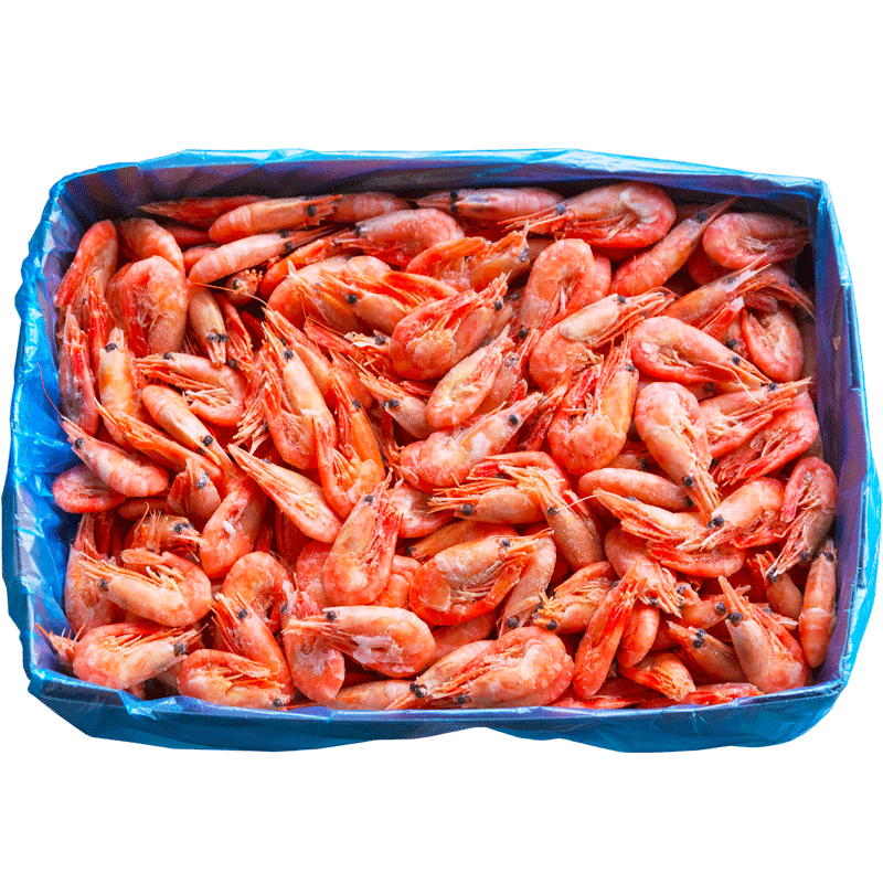 刘清海鲜 北极熊 丹麦进口 即食冰虾 格陵兰北极甜虾(腹籽)5kg 90-120
