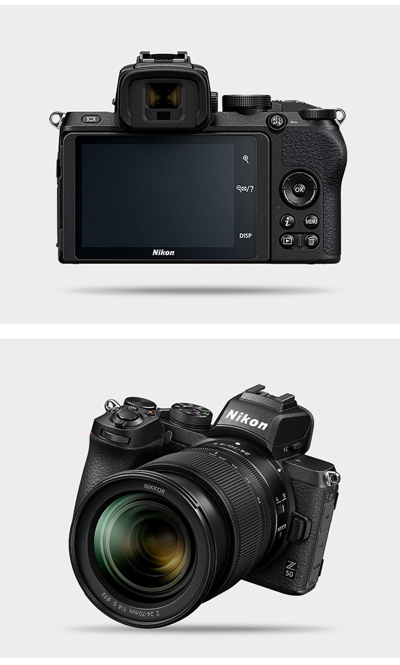尼康nikonz50入门级微单相机vlog自拍高清无反旅游照相机翻折触摸屏4k