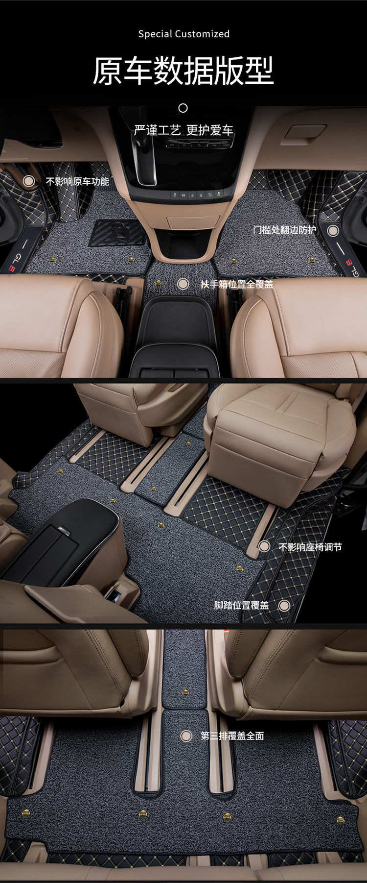 别克gl8脚垫全包围专用7座商务车25s28tes653t丝圈大包围汽车七座单层