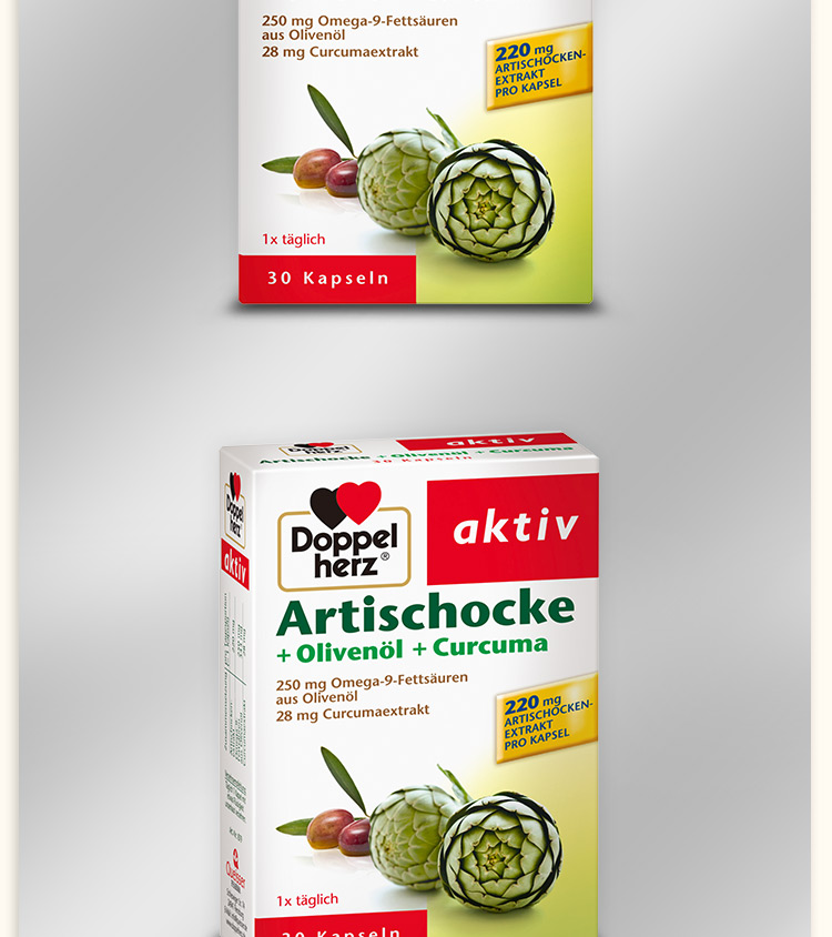 【双心胶囊】【德国进口】双心朝鲜蓟橄榄油精华胶囊30粒解酒护肝