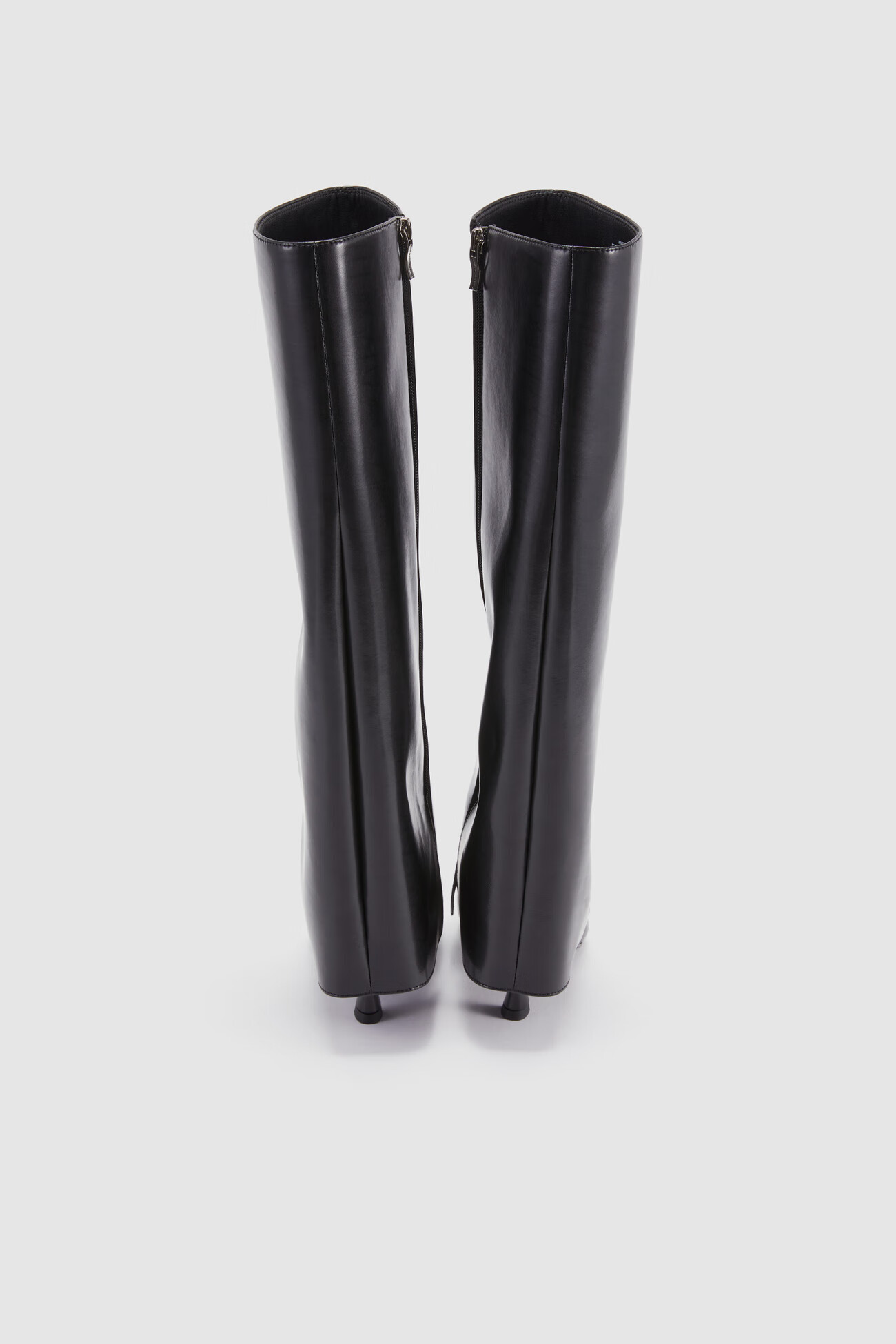 urban revivo2022冬季新款女士高跟尖头长靴裤管靴aw42ts2n2016 正黑