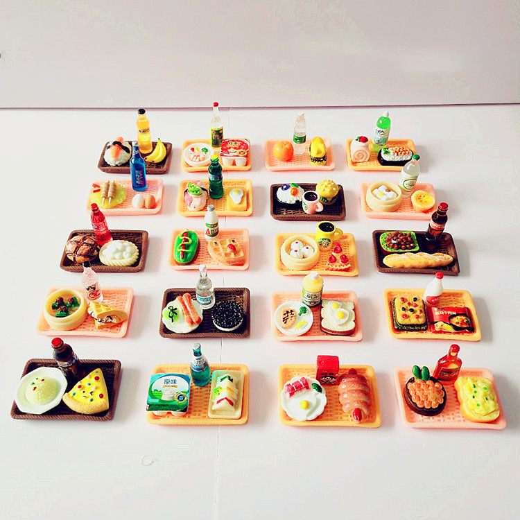 左一仁微缩食玩娃娃迷你超市饮料瓶食物蛋糕模型玩具场景仿真小摆件zp